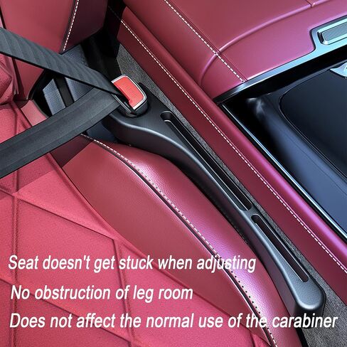 2PCS Car Seat Gap Filler，Gap Stopper Fill Gap Between Seat and Console，Built-in Recessed Storage Organizer，Universal for Most Cars Trucks SUVs to Stop Things from Dropping（Black） in Saudi Arabia