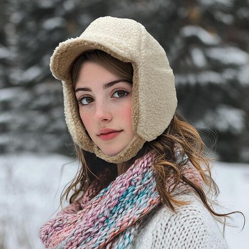 Croogo سروال قصير الصياد قبعة للرجال النساء الشتاء قبعة الأذن اللوحات Ushanka الثلوج الإسكيمو قبعة الشتاء الصوف الدافئة جندي الطيار قبعة in Kuwait