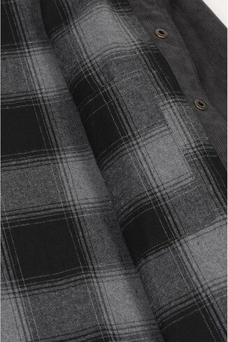 ZENTHACE Men's Corduroy Shirts Jacket with Full Flannel Lined,Snap Button Down Vintage Fall Outerwear Coat,100% Cotton in Kuwait