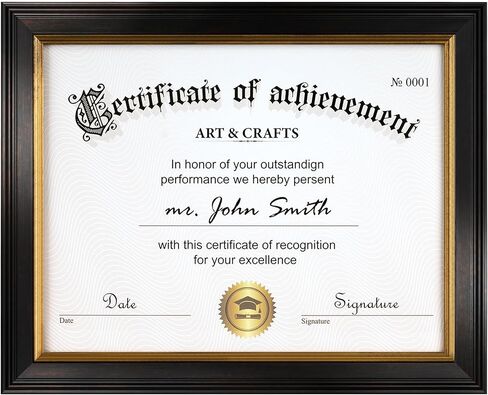 Yaetm 11x14 Diploma Frame with Blue Mat for 8.5x11 - Walnut Document Frame with Blue Over Gold Acid-free Mats, Diploma Frames 8.5 x 11 with Tempered Glass, Certificate Frame (3 pack, Walnut/Blue) in Kuwait