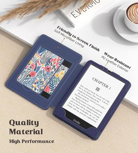 حافظة MoKo لجهاز Kindle Paperwhite بحجم 6.8 بوصة (الجيل الحادي عشر - 2021) وإصدار Kindle Paperwhite المميز، حافظة غطاء نحيفة من البولي يوريثان مع خاصية التنبيه/السكون التلقائي لجهاز Kindle Paperwhite 2021، وردي ربيعي in Kuwait
