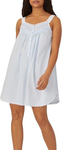 ثوب نوم Eileen West Queen Anne's Lace Heirloom Dream Chemise للنساء، 100% قطن فينيس دانتيل ودبابيس، طول 86.36 سم in Kuwait