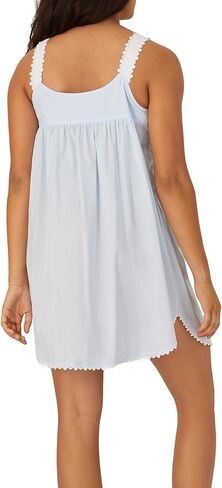 ثوب نوم Eileen West Queen Anne's Lace Heirloom Dream Chemise للنساء، 100% قطن فينيس دانتيل ودبابيس، طول 86.36 سم in Kuwait