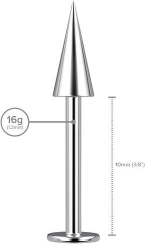 16 جرام حلق الغضروف Labret مسمار الشفاه الدائري الزنمة اللولب ميدوسا زرع الصف الفولاذ المقاوم للصدأ قطع المجوهرات (اختر النهاية والطول) in Kuwait