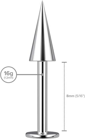 16 جرام حلق الغضروف Labret مسمار الشفاه الدائري الزنمة اللولب ميدوسا زرع الصف الفولاذ المقاوم للصدأ قطع المجوهرات (اختر النهاية والطول) in Saudi Arabia