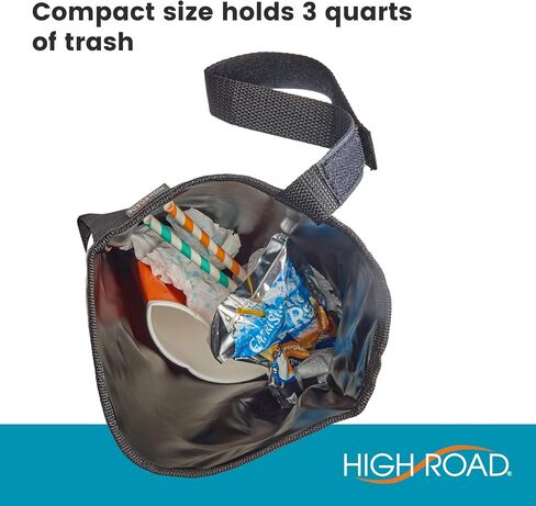 High Road Hanging Car Trash Bag with Waterproof Leakproof Liner, Storage Pocket and Adjustable Strap to Hang in The Front or Back Seat - Southwest in Kuwait