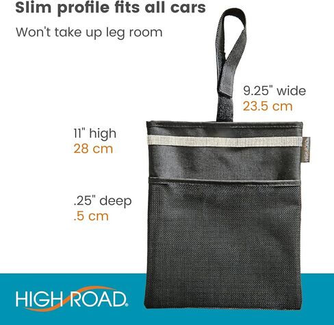 High Road Hanging Car Trash Bag with Waterproof Leakproof Liner, Storage Pocket and Adjustable Strap to Hang in The Front or Back Seat - Southwest in Kuwait