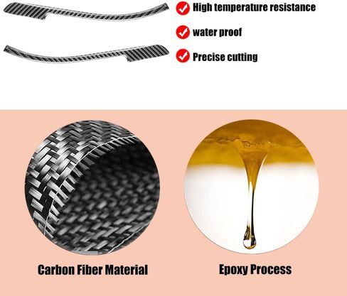 Carbon Fiber Interior Accessories Decorative Cover Trim Sticker Fit for Audi A4 B9 2017-2019 (Glove Box Switch Sticker LHD) in Kuwait