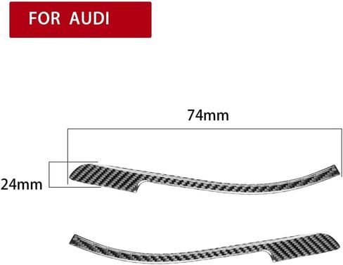 Carbon Fiber Interior Accessories Decorative Cover Trim Sticker Fit for Audi A4 B9 2017-2019 (Glove Box Switch Sticker LHD) in Kuwait