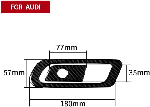 Carbon Fiber Interior Accessories Decorative Cover Trim Sticker Fit for Audi A4 B9 2017-2019 (Glove Box Switch Sticker LHD) in Kuwait