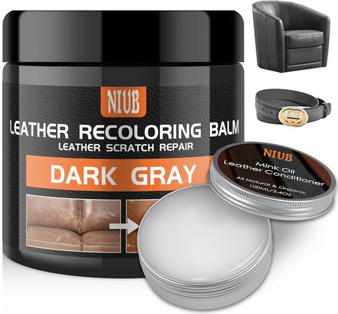 بلسم إعادة تلوين الجلد، مرمم لون الجلد، كريم جلدي لإصلاح الخدوش، كريم جلدي لأرائك الأثاث، مقاعد السيارة، حقائب الأحذية، صبغ الجلد ومرممه، يعيد الجلد الباهت والمخدوش - أسمر ضارب للصفرة in Kuwait