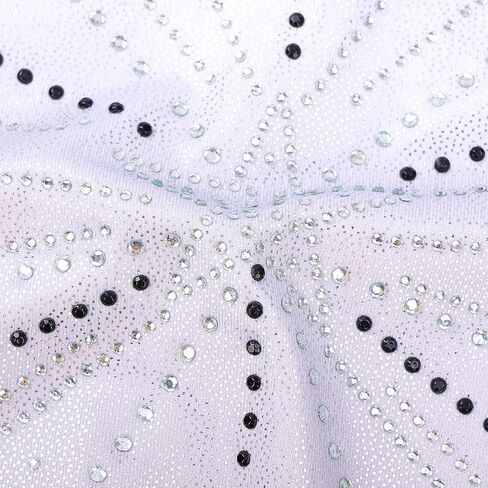 BAOHULU Gymnastics Leotards for Girls Sequins Mesh Spliced Dance Activewear with Matching Shorts in Saudi Arabia
