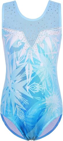 BAOHULU Gymnastics Leotards for Girls Sequins Mesh Spliced Dance Activewear with Matching Shorts in Saudi Arabia