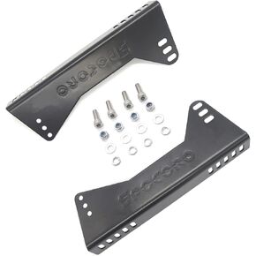 Universal Bucket Seat Mounting Brackets, Side Mount Brackets, Bucket Seat Adapter for Bucket Racing Seats, Smooth Black (1 Set)