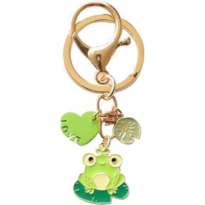 Frog Keychain Cute Key Decor for Adults Gift to Familys 1 Set Alloy Key Chain