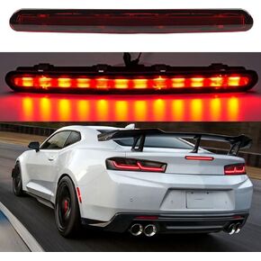 Dasbecan LED 3rd Third Brake Light Smoked Black Center High Mount Stop Light Compatible with Chevy Camaro Gen6 2016-2018 Replaces# 84330249 84484035
