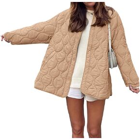 PRETTYGARDEN Women's Fall Clothes Trendy Casual Lightweight Jackets Oversized Winter Coat Outerwear with Pockets