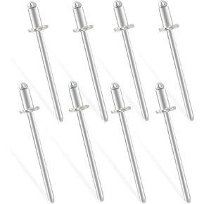 8pc Stainless Steel Rosette Rivets VIN Door Tags Fit for Chrysler GM Ford AMC Cars (Silver)