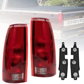 Tail Light Assembly Compatible With Chevy GMC C/K Truck 1988-1998, 1995-2000 Tahoe, 1992-2000 Yukon, 1992-1999 Suburban, 1992-1994 Blazer, w/Circuit Board, Driver and Passenger Side Rear Brake Lamps