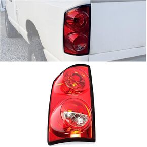 HECASA Tail Light Compatible with 2007-2009 Dodge Ram 1500/2500/3500 Pickup Taillight Lamp Assembly Pair Replacement for 55277303AB CH2800165 55277302AB CH2801165