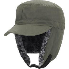 Waterproof Trapper Hat for Men Women Winter Baseball Ski Cap with Earflap Fleece Hunting Aviator Ushanka Hat
