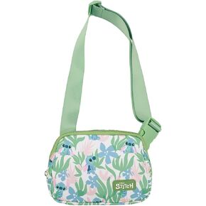 Bioworld Stitch Tropical Print 7.75" Green Fanny Pack