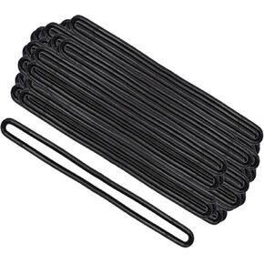 Mini Skater 6.7 inch/17cm Premium Plastic luggage Tag Loop Travel Bag Identification Tag PVC Name ID Card Worm Loop Strap for Luggage Bag ID Tag (Black,50Pcs)