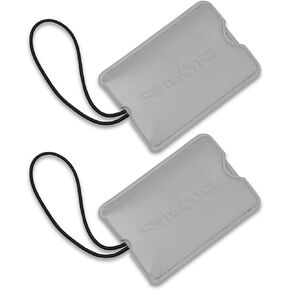 Samsonite Vinyl ID Tags, Light Grey