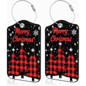 2 Pcs Human Skulls and Rose Flowers Luggage Tags for Suitcases PU Leather Baggage Tags Name ID Label with Privacy Cover and Stainless Steel Loop for Men Women Travel Bag Suitcase