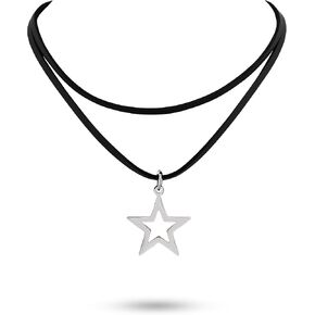 Sacina Gothic Boho Layered Star Choker Necklace, Black Choker, Choker Necklace for Women, Boho Necklace, Gothic Choker, Christmas New Year Jewelry Gift for Women