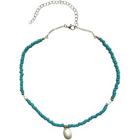 TIERNO LADY-Seashell Charm Necklace for Women, Elegant Shell Choker, Beach Jewelry for Summer