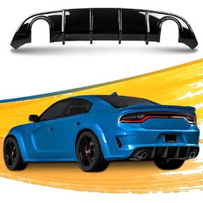 Charger Rear Diffuser Compatible with 2015-2023 Dodge Charger Diffuser SRT Rear Lip Bumper Diffuser Rear Valance Diffuser (Non Widebody Model)