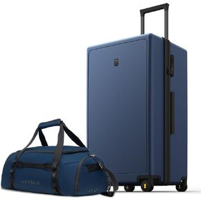 LEVEL8 Luminous 28 Inch Trunk Luggage with Water Resistant Travel Duffle Bag
