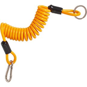 Breakaway Trailer Cable 6FT, Trailer Brake Safety Cable Heavy Duty Stainless Steel Spring Towing Coiled Wire, Replacement Trailer Breakaway Switch Safety Lanyard for RV Trailer Emergency Camper