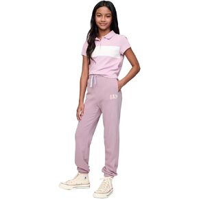 GAP Girls' Logo Pull-on Jogger Fleece Sweatpants