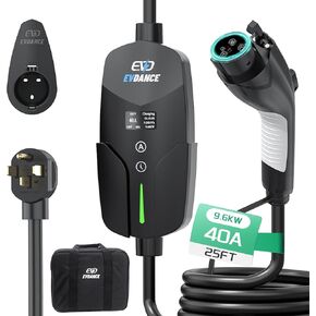 Level 2 EV Charger (40Amp, 240V, NEMA 14-50P), Portable Electric Vehicle Charging Stations EV Charger with 25 ft Charging Cable EV Chargers for Home Level 2