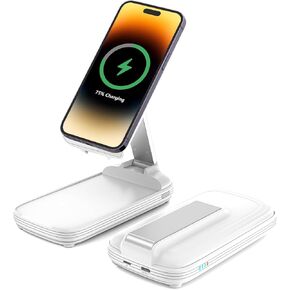 5 in 1 Wireless Charger,Wireless Charging Station for Apple,10000mAh Power Bank,Portable Charger with LED Display,20W Magnetic Fast Charging Stand for iPhone16/15/14/13/12 All Series & AirPods& iWatch