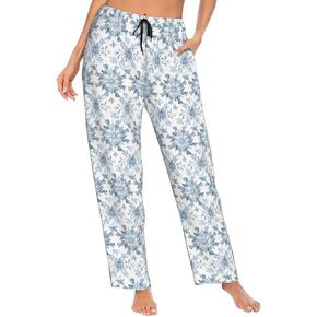 Women Comfy Pajama Pants Stretch Sleepwear Lounge Pants With Pockets & Drawstring
