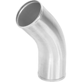 KUAFU 46 Degree 4 Inch OD 3.37 Inch Aluminum Intercooler Pipe Air Intake Tube Tube Polishing Silvery