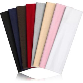 Headbands for Women 8PCS [Summer-Exclusive Headband], Non Slip Sports Headband Elastic Soft Running Fashion Headband Absorb Sweat Headbands for Men for Women for Working Out, Travel
