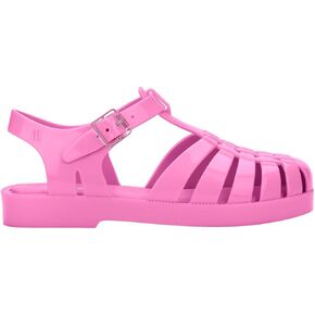 mini melissa Possession Kids Sandal - Comfortable Fisherman Style Kid's Jelly Shoes for Toddlers and Girls, Adjustable Fit, Glossy Pink, 4