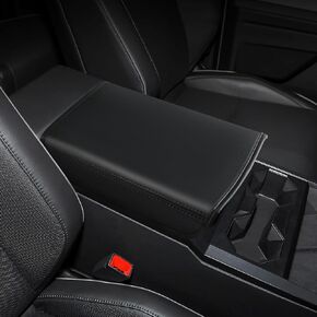 frani Center Console Armrest Cover Compatible with Tesla Cybertruck,Leather Center Console Cover for Tesla Cybertruck Interior Accessories White