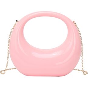 محفظة بمقبض أكريليك من LETODE للنساء حقيبة يد مسائية بمقبض علوي وحقيبة هوبو على شكل قمر in Kuwait