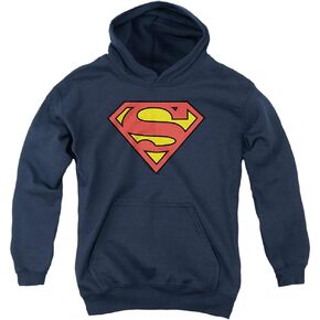 Popfunk Superman Logo S Shield Youth Kids Boys Hoodie, Collection