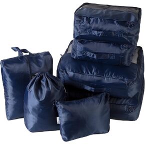 7 Set Packing Cubes for Travel Organization,Packing Organizers for Suitcases,Travel Accessories Luggage Organizer Set (Beige)