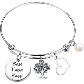 MAOFAED Grandmother Gift Yaya Gift Nana Gift Best Yaya Ever Grandmother Birthday Gift Gift for Grandma Mother’s Day Gift