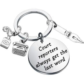 CENWA Court Reporter Gift Court Reporter Always Get The Last Word Keychain