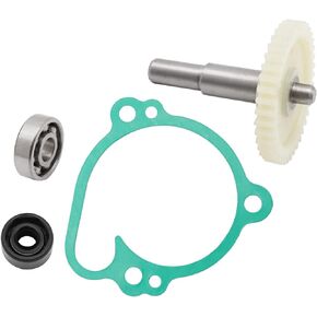 Fit for Kawasaki KX100 KX85 KX80 Water Pump Rebuild Kit Impeller Shaft Gear Bearing Seal Gasket, OEM# 13234-1103 11009-1972 11061-0184 92049-1366