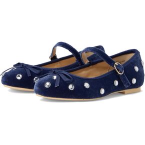 Janie and Jack Girl's Velvet Jewel Flat (Toddler/Little Big Kids) Ballet