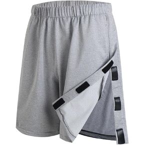 Unisex Tear Away Shorts Breakaway Athletic Shorts for Men & Women Post Hip Knee Surgery Recovery Shorts with Pockets